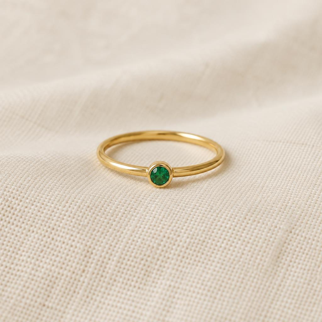 Emerald Solitaire Ring